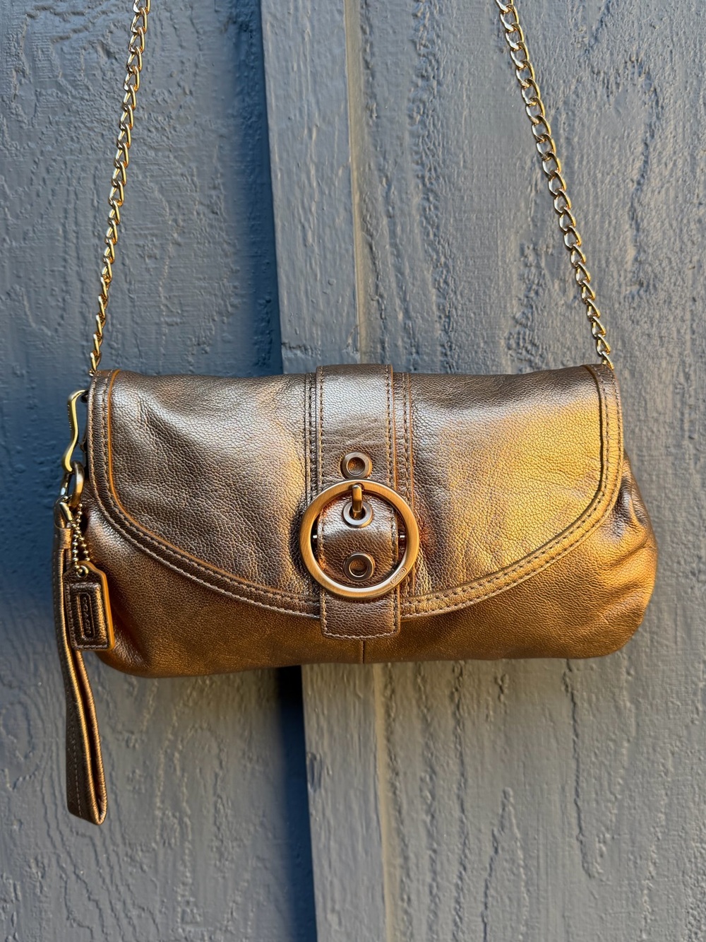 Coach Large Wristlet Gold/Bronze